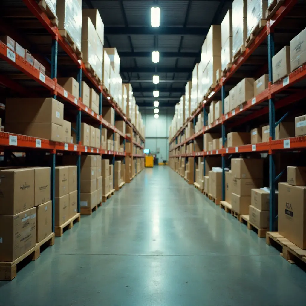 Equipo profesional de empaque y logística trabajando